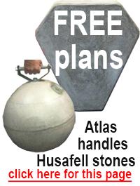 strongman stone plane, Atlas stones, Husaffel stone plans